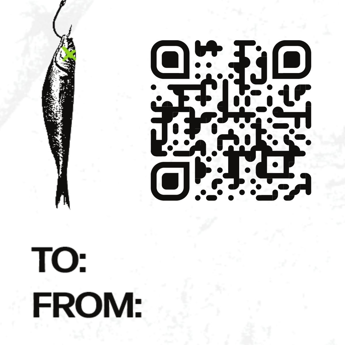 Dive In invite card back with QR code
