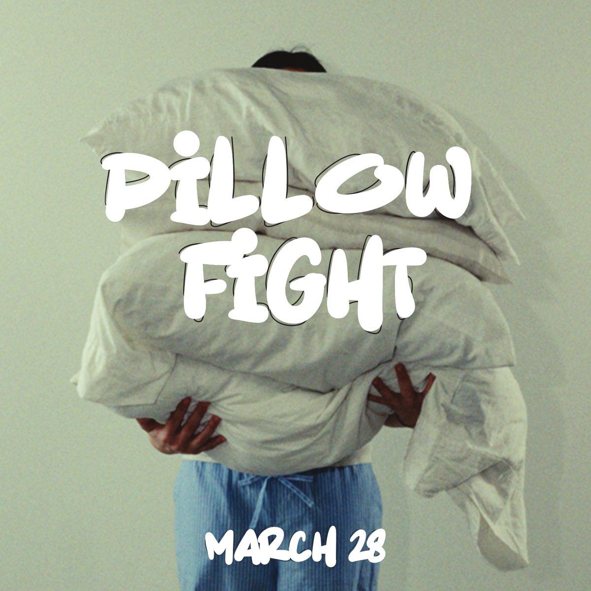 Pillow Fight invite card front