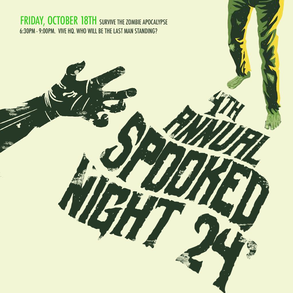 4th Annual Spooked Night 24 poster with zombie hands
