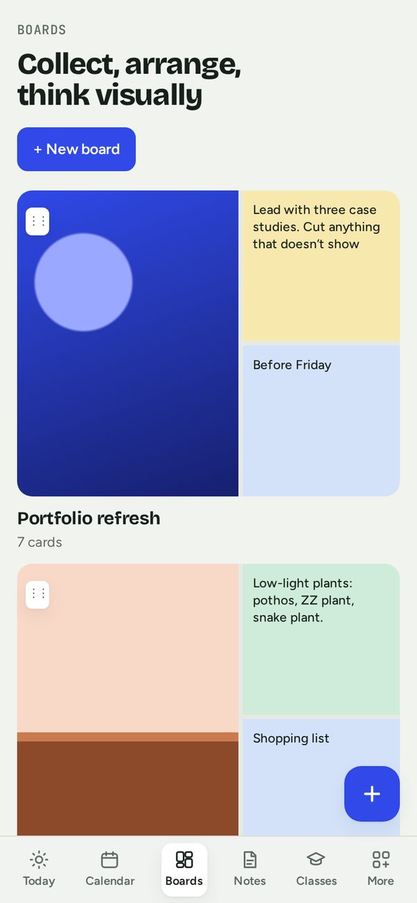 Gideon boards on a phone