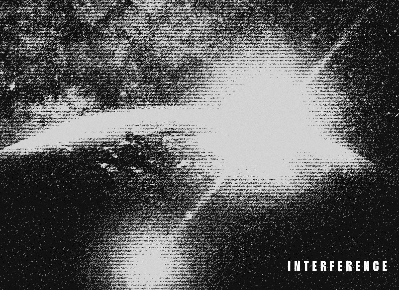 Interference slide, black and white light burst