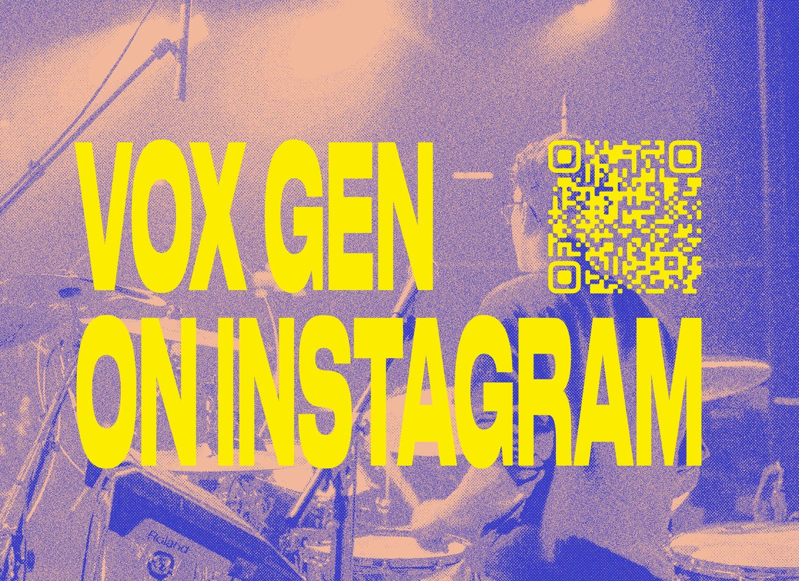 Vox Gen on Instagram holding screen